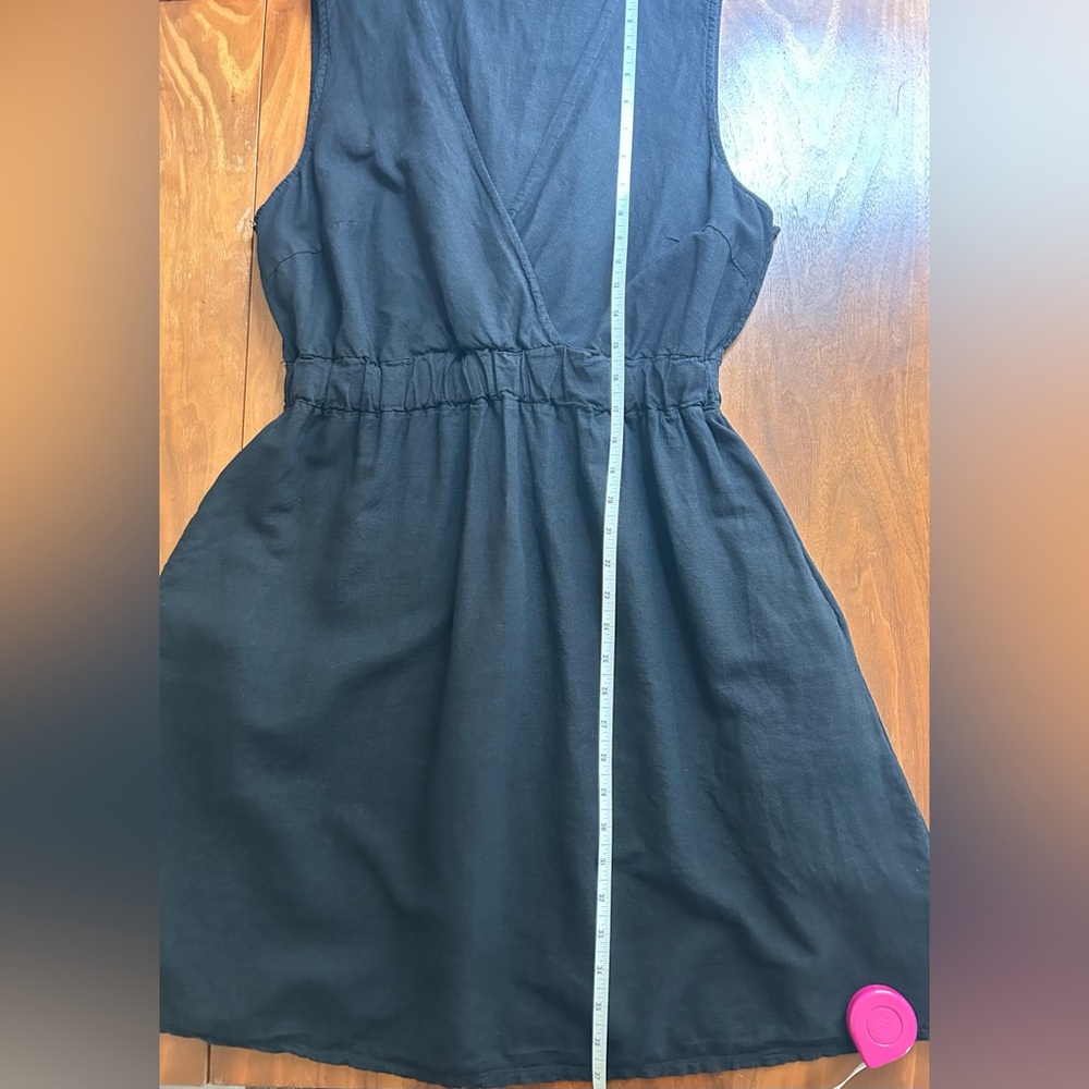Francesca Bettini Linen/Cotton Blend V-neck Dress | size XL - Picture 8 of 9